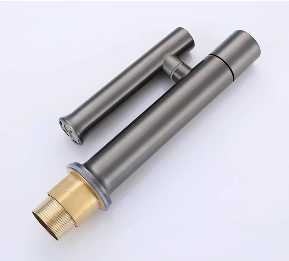 Bathroom Faucets Stainless Steel 304 Brushed Gold Basin Mixer Sink Faucet Gourmet Washbasin Tapware Hot Cold Water Tap Grey