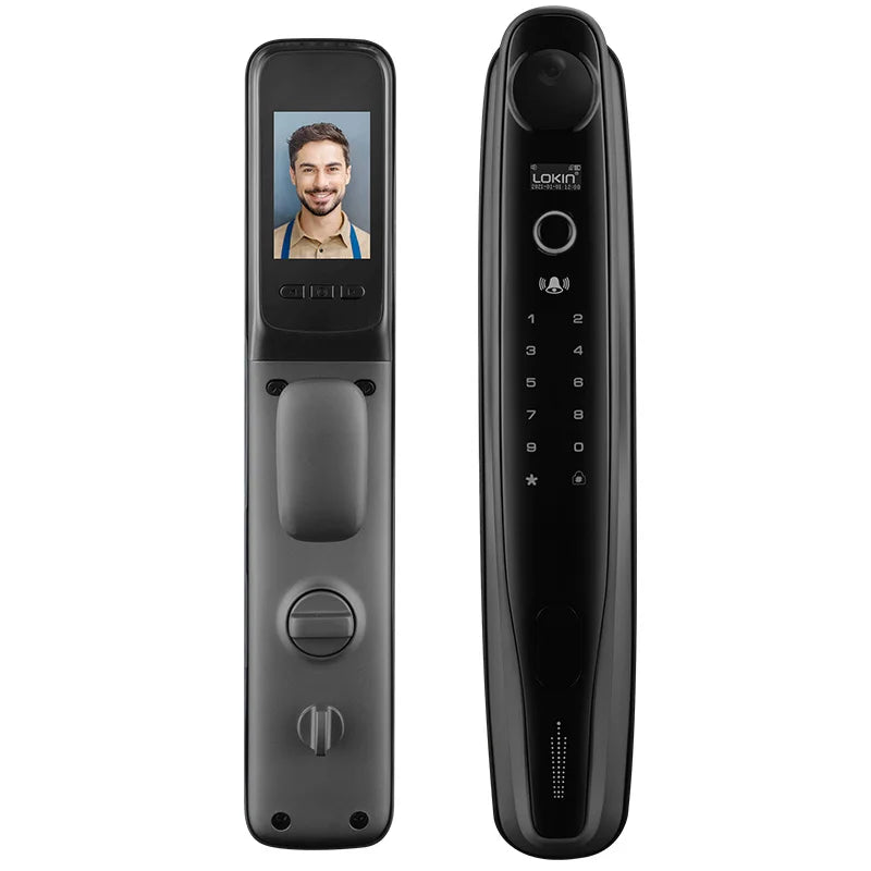 Smart digital password electronic lock 3D face recognition Smart door lock with camera