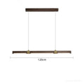 Modern LED Pendant Light ong strip restaurant chandelier dining room lamp minimalist office Lustre Walnut Home decor Lighting
