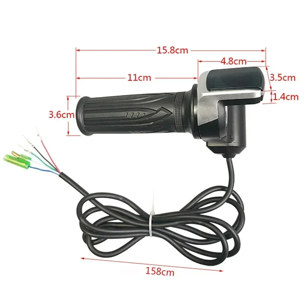 36V 48V 60V  Electric Scooter Throttle Grip With Key Lock Power Indicator Durable E-bike Accessories Motor With LCD Display