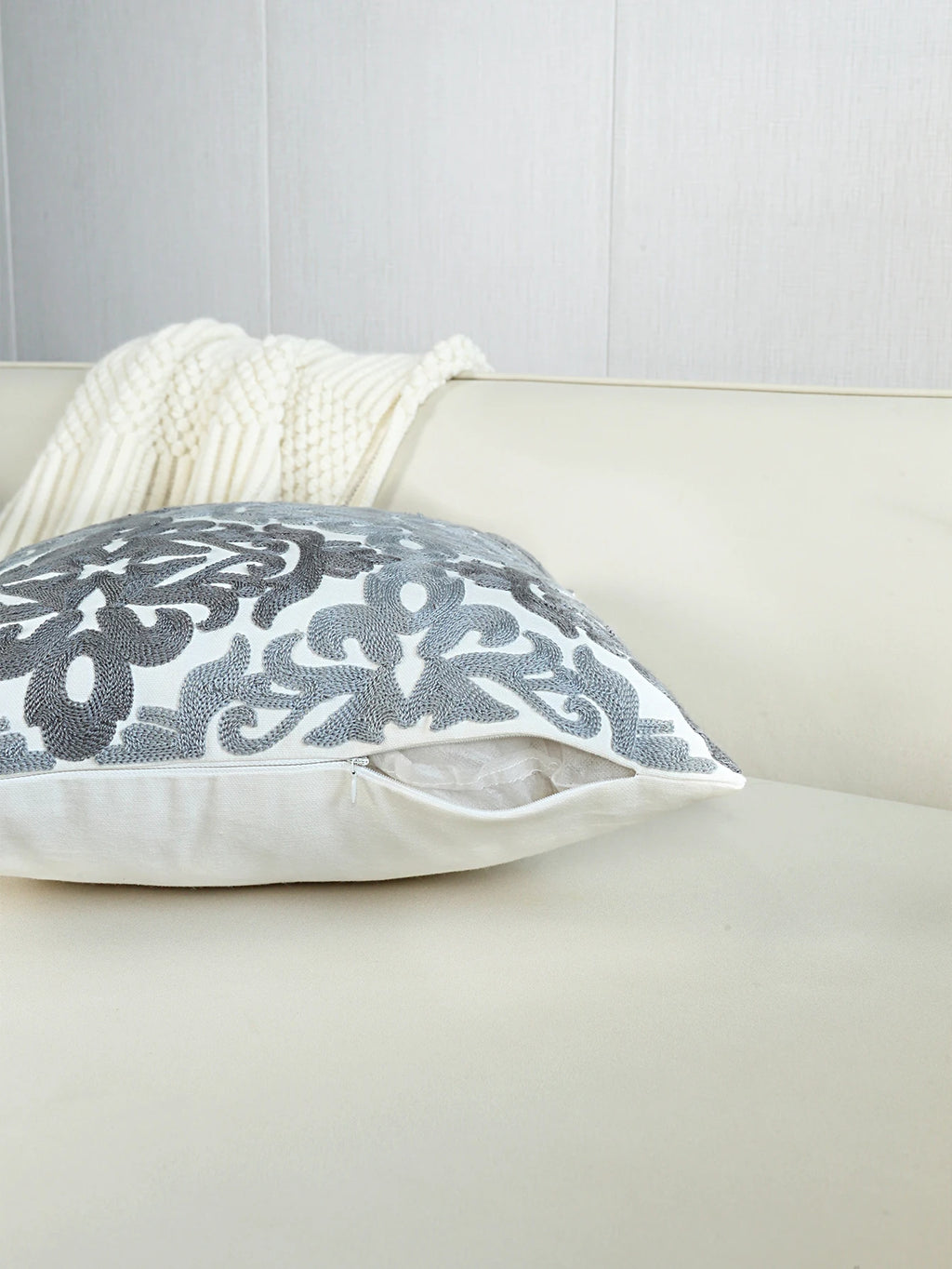 1pc, Geometric Embroidery Decorative Cushions for Sofa Modern Light Luxury Throw Pillowcover