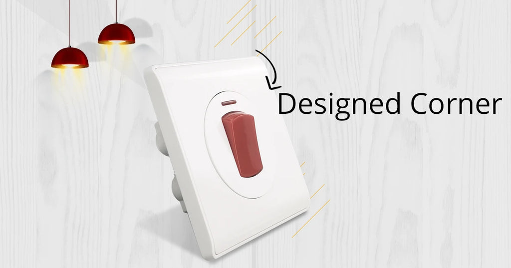 1 2 3 4 Gang Switch with LED Indicator White Plastic PC Panel On and Off Push Button Rocker 1 2 Way
