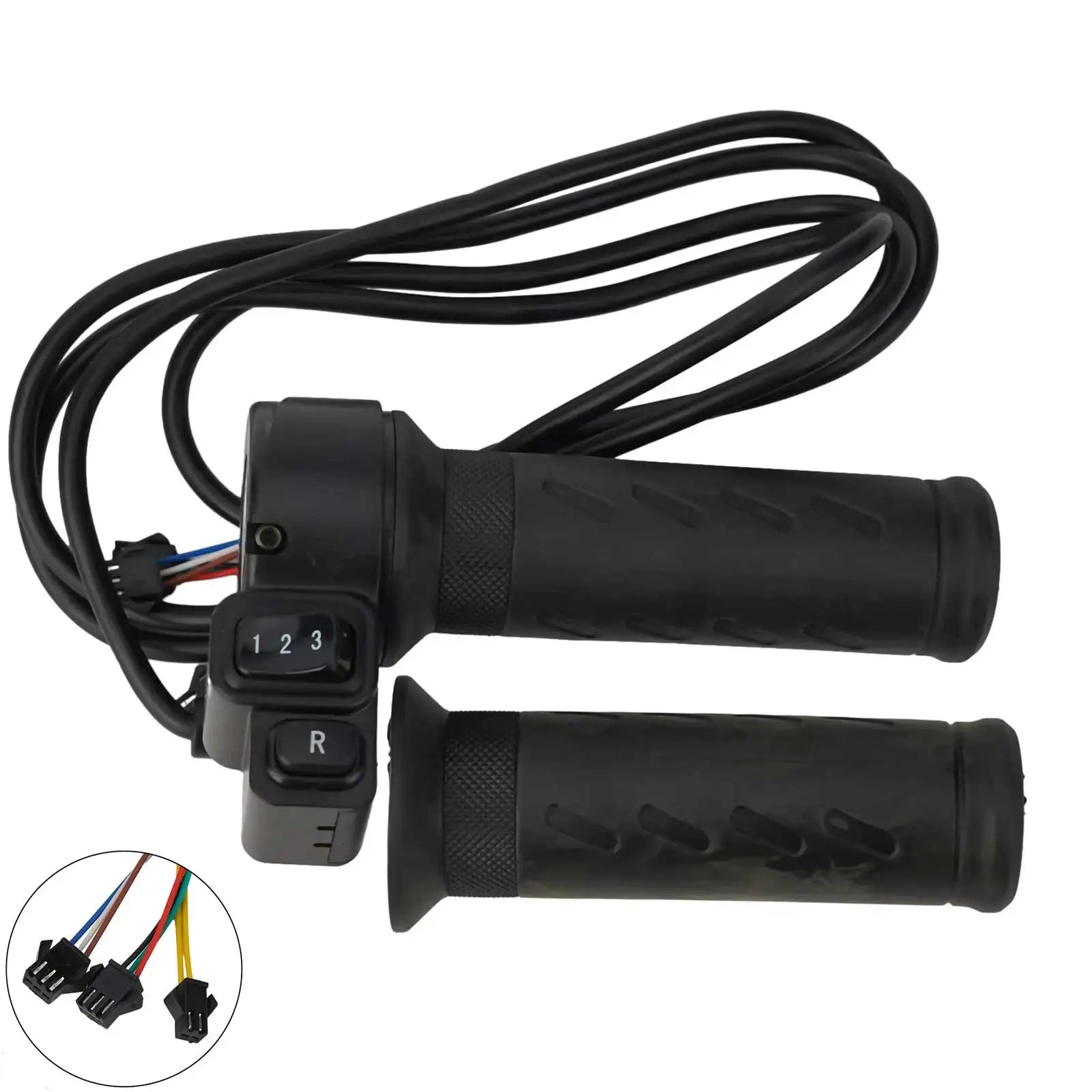 1 Pair EBike Scooter 24V 36V 48V 72V 3-Speed 8PIN, Reverse Gear Switch, For Electric Bike Throttle Control Handle