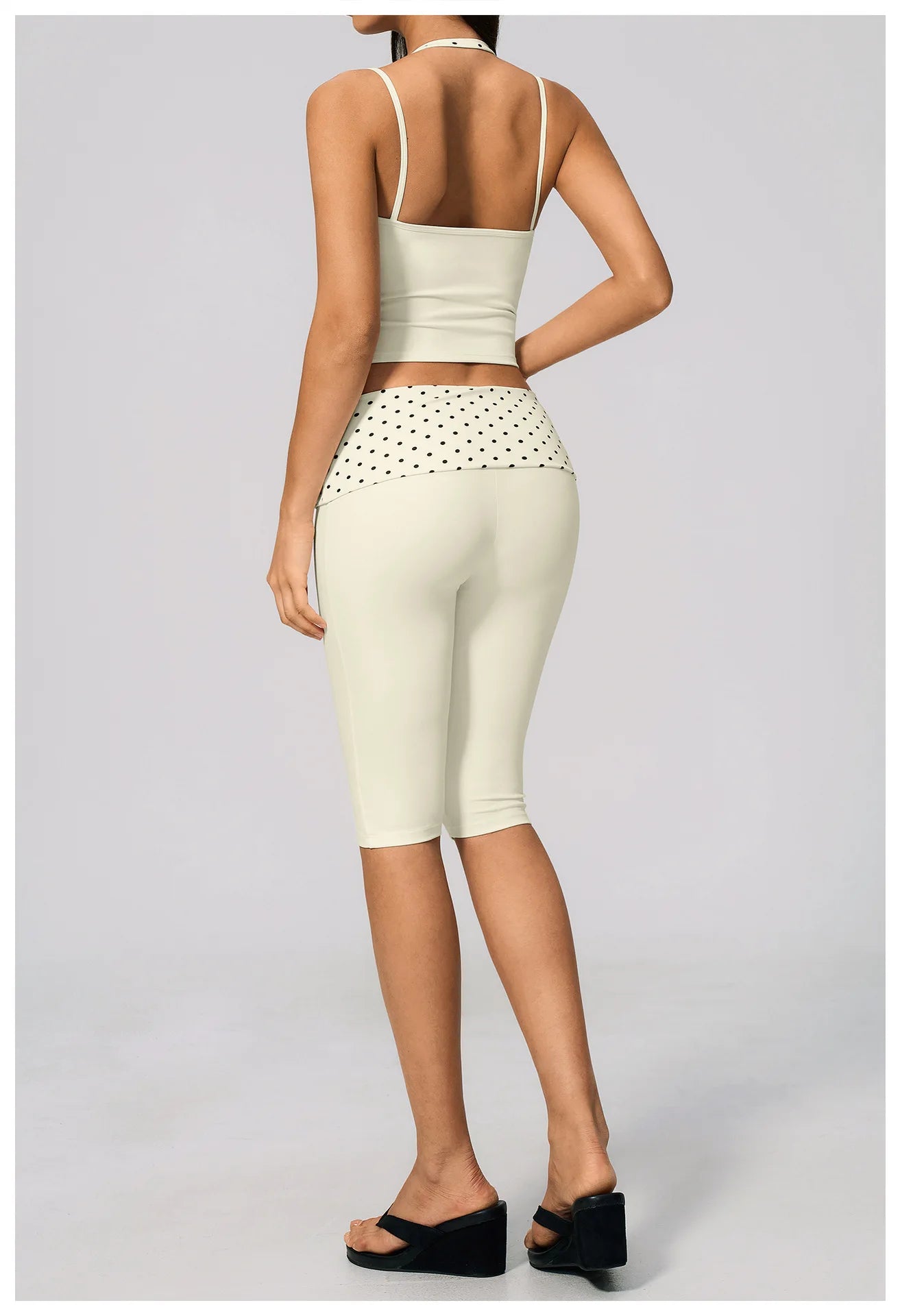 Summer 2PCS Yoga Set Women's Tracksuit Fashion Polka Dot And Striped Workout Sets Gym Outfits High Waist Butt Lift Yoga Clothes