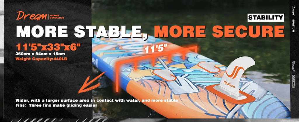 Spatium 350cm Inflatable Surfboard SUP Paddle Board Surfing Fishing Accessories SUP Inflatable Stand Up Paddle Board Set