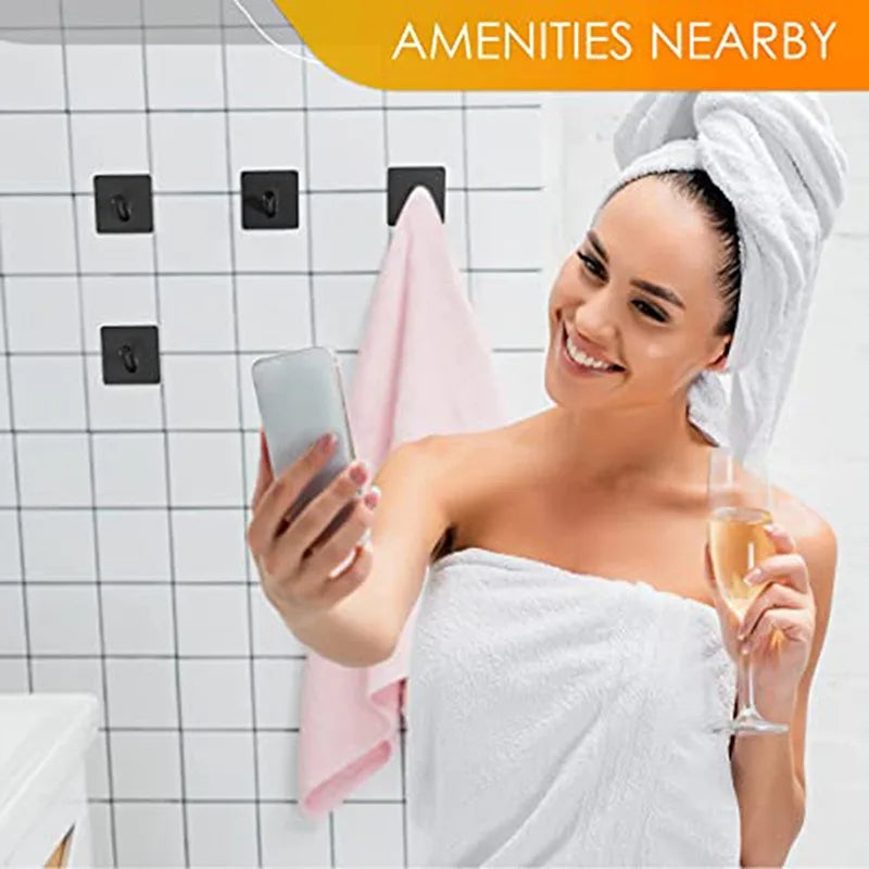 1Pcs Stainless Steel Black Silver Bathroom Hardware Set Towel Rack Toilet Paper Holder Towel Bar Hook Bathroom Accessories