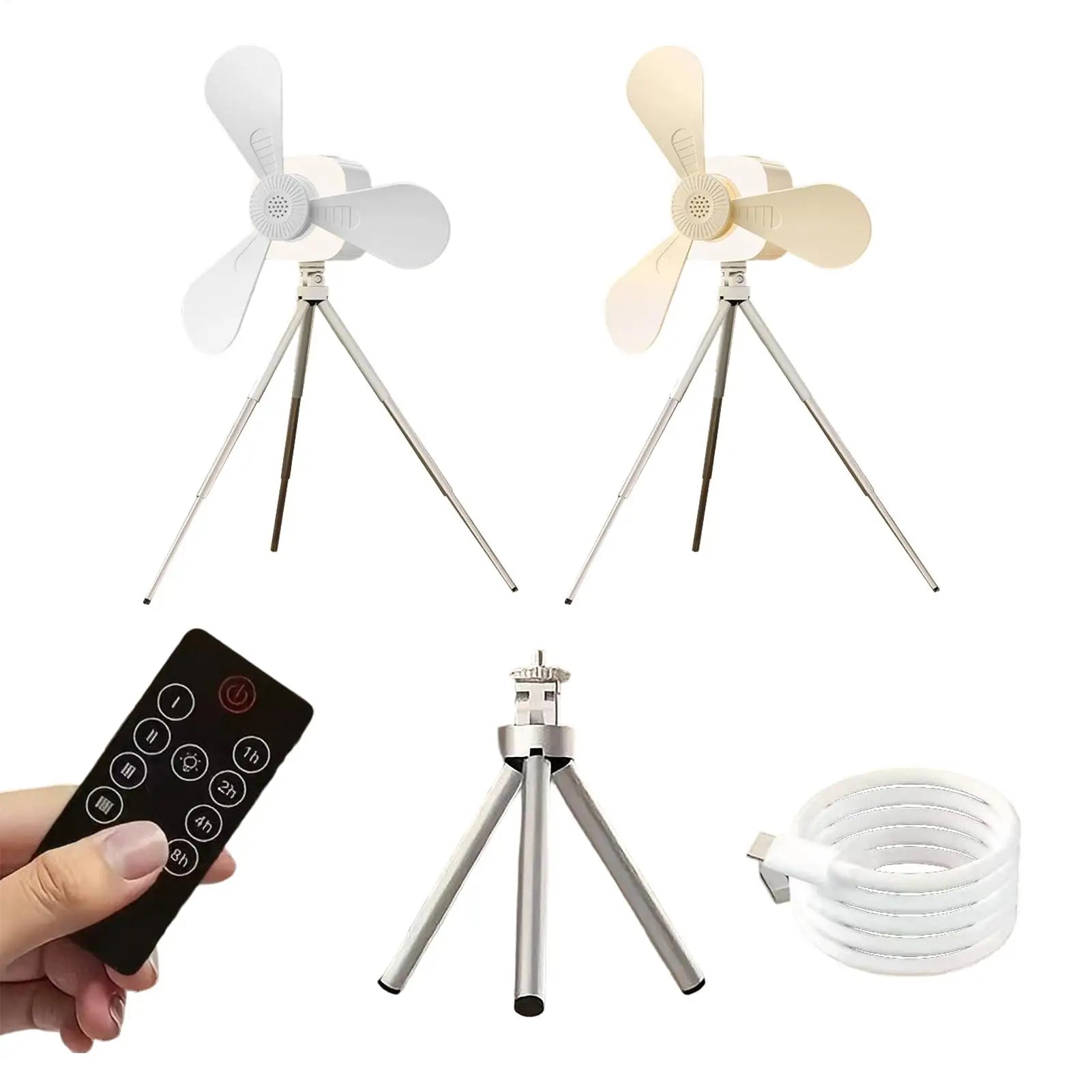 Camping Fans For Tents Low Noise Portable With Remote Timer Camping Tent Fan For Outdoor Beach Rv Bedroom Travel Road Trip