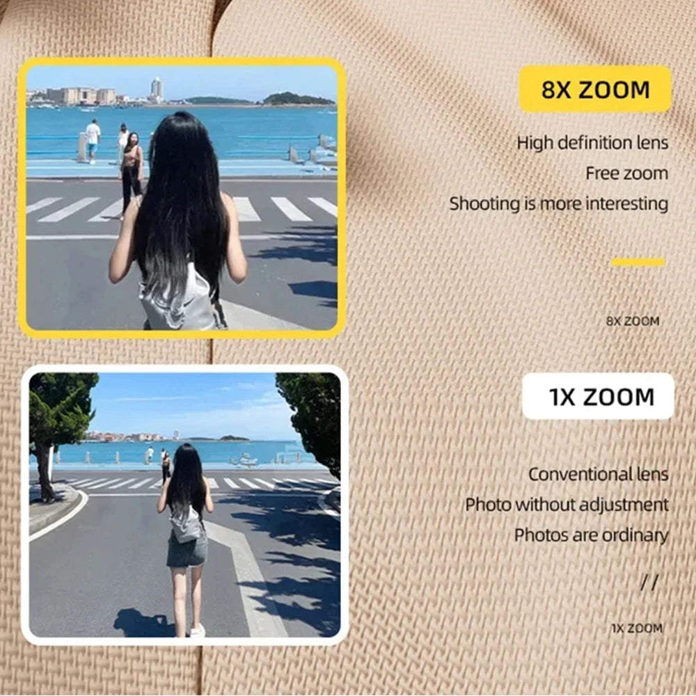 4k Digital Camera IPS HD 50MP CCD Camera 2.4" Autofocus Vlogging Student Camcorder 8X Dual Cam and LED Flash Video Photo Filming