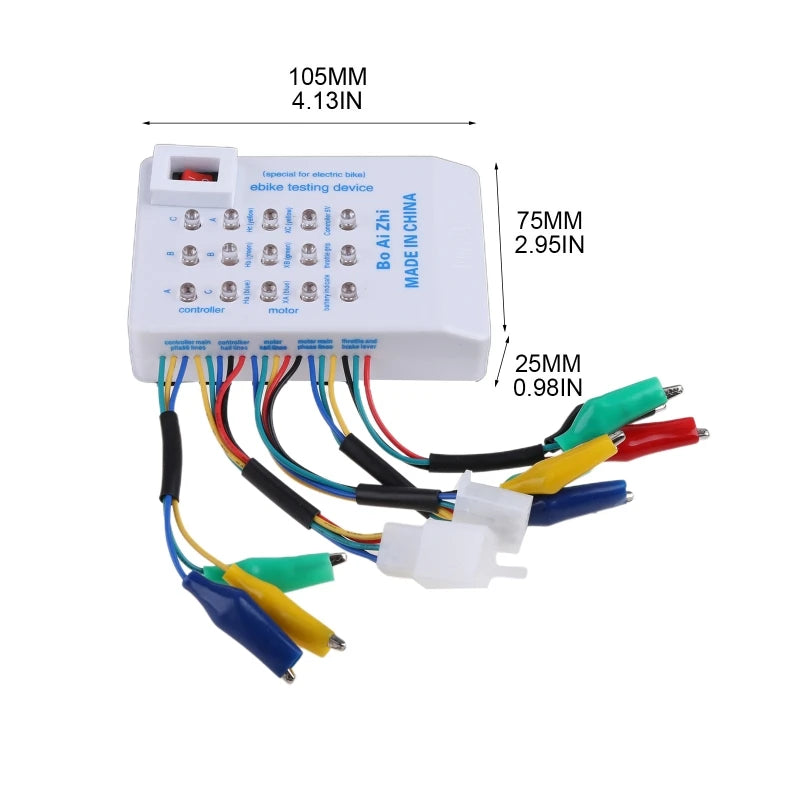 E-Bike Tester E-bike Scooter Brushless Car Motor Controller Tester Quick Battery Powered Spared Device Controller Tester