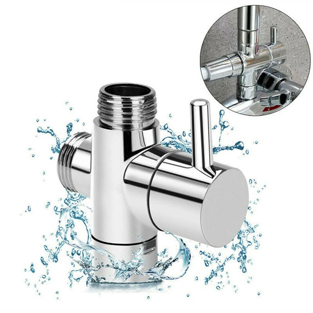 3 Way Shower Head Diverter Valve G1/2 Three Function Switch Adapter Connector Head Faucet Bathroom Accessories 3 Way Shower Head