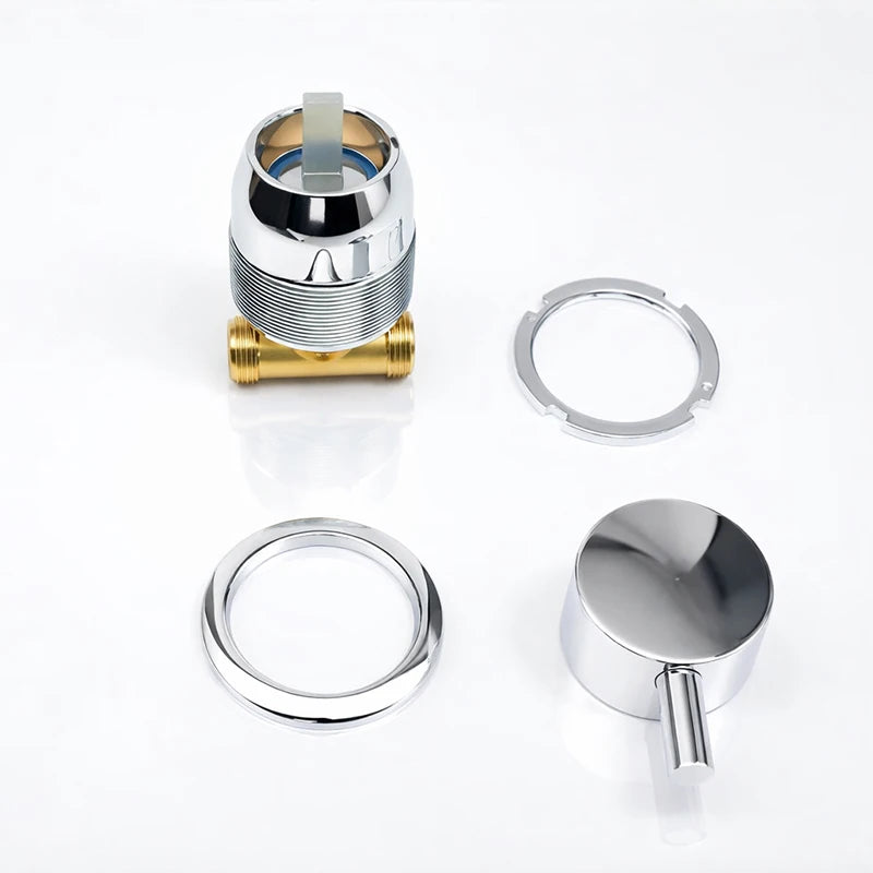 One Way Shower Faucet Mixer Valve Brass Hot Cold Water Diverter Screw Thread Big Hole Size 50-55mm for Shower Room Bathroom