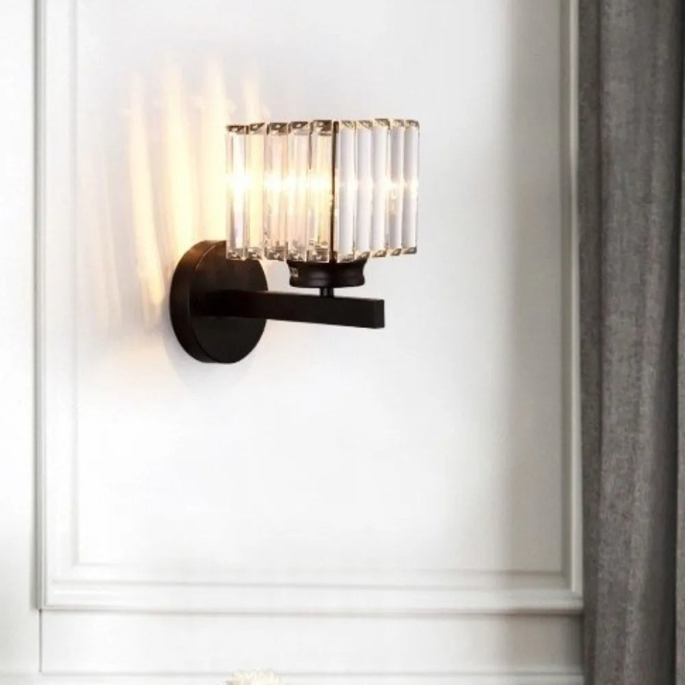 Light Luxury Crystal Wall Lamp LED Lighting 3 Colors Changing Night Light Wall Mounted Dimmable Decorative Lamp Room Lighting