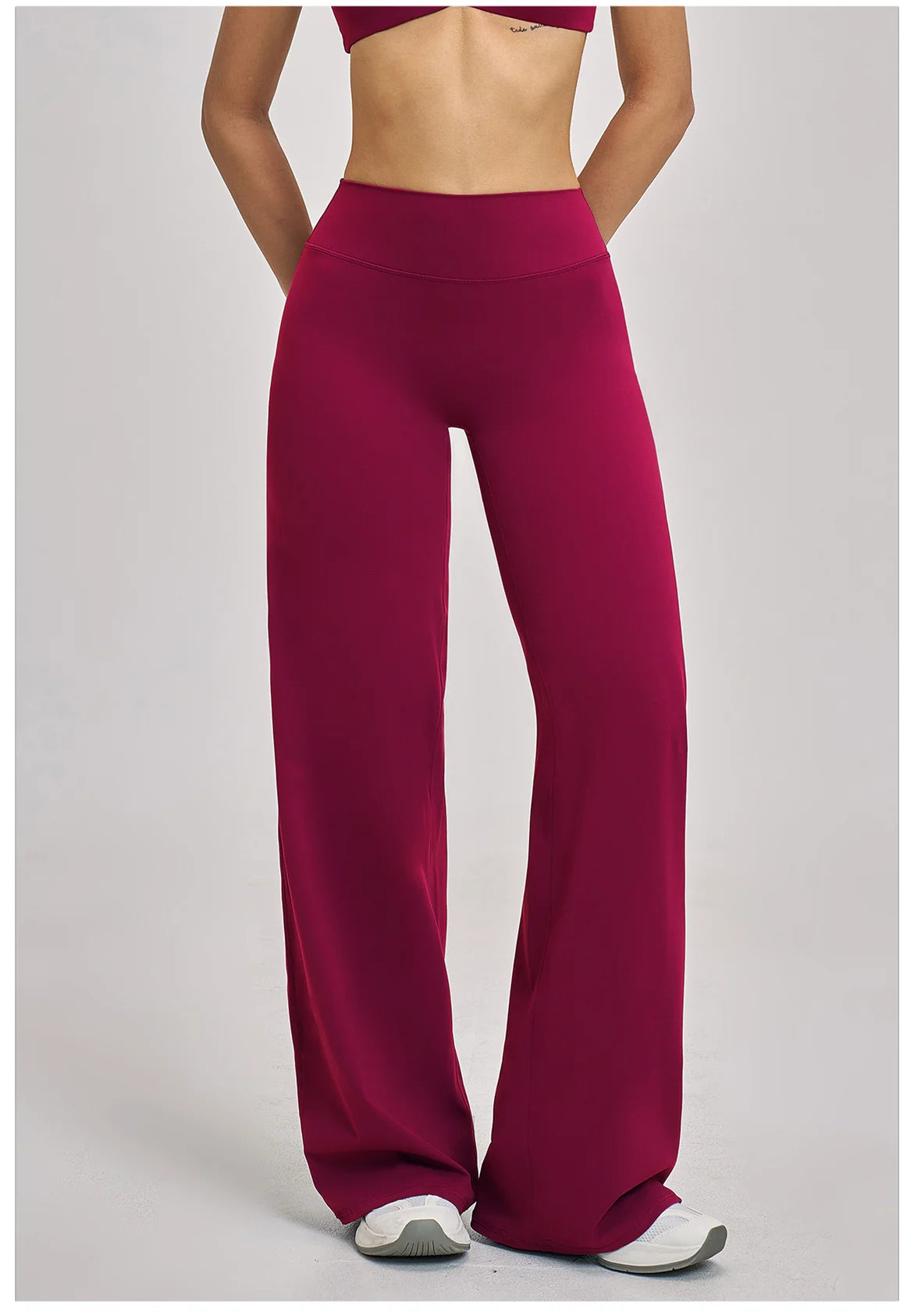 Women's Sports Yoga Pants High Waisted Straight Flared Trousers Running Fitness Sport Trousers Female Gym Casual Sports Pants
