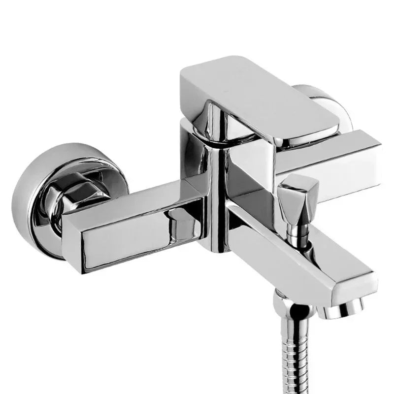 Shower Faucet Wall Mounted Bathroom Bathtub Faucets Shower Set Single Handle Hot and Cold Mixing Valve Tap Shower Accessories