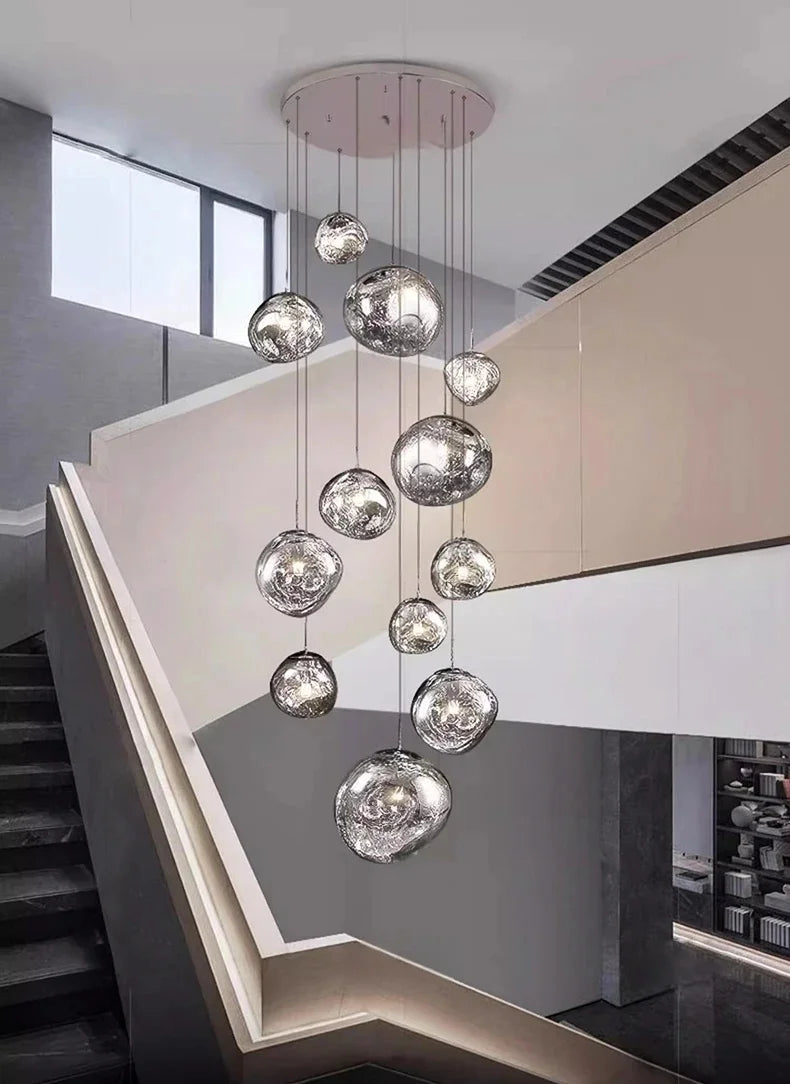 Modern Home Decor Led Ceiling Lamps Pendant Light Chandeliers hanging Light Fixture For Staircase Living Room Indoor Lighting