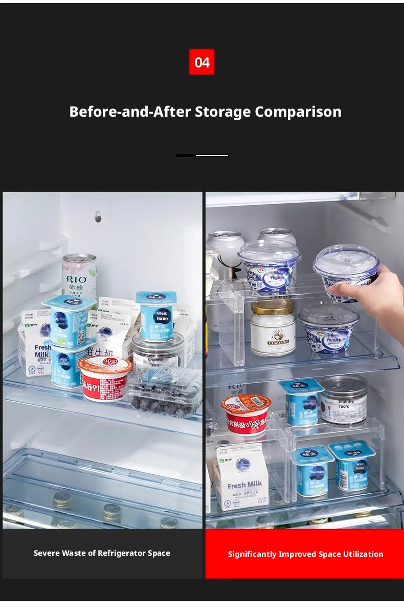 [Kitchen Storage] Clear Expandable Cabinet Organizer, Spice & Dish Divider, Multi-Scene Use For Kitchen & Bathroom