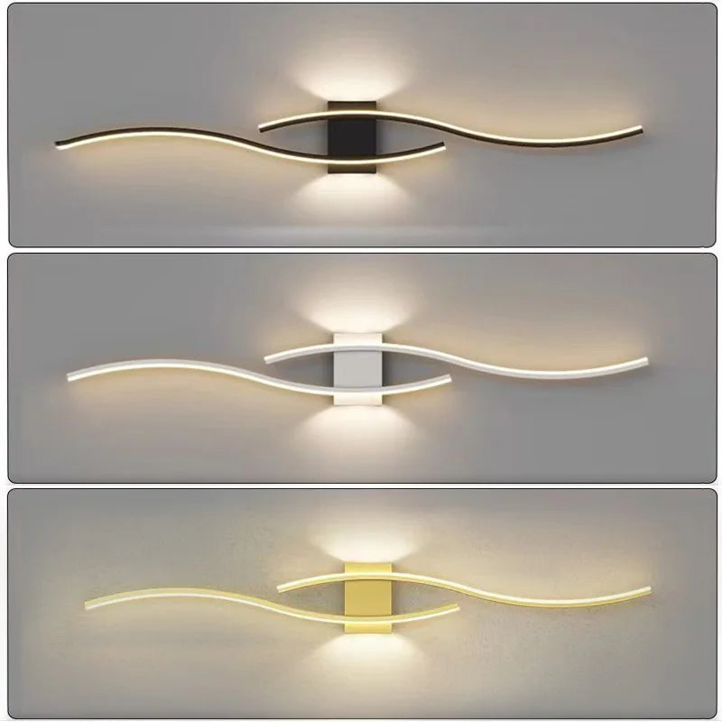 Modern Minimalist LED Wall Light Black White Interior Decoration Lamps Wall Lamp Living Room Up Down Light Indoor for Bed Room