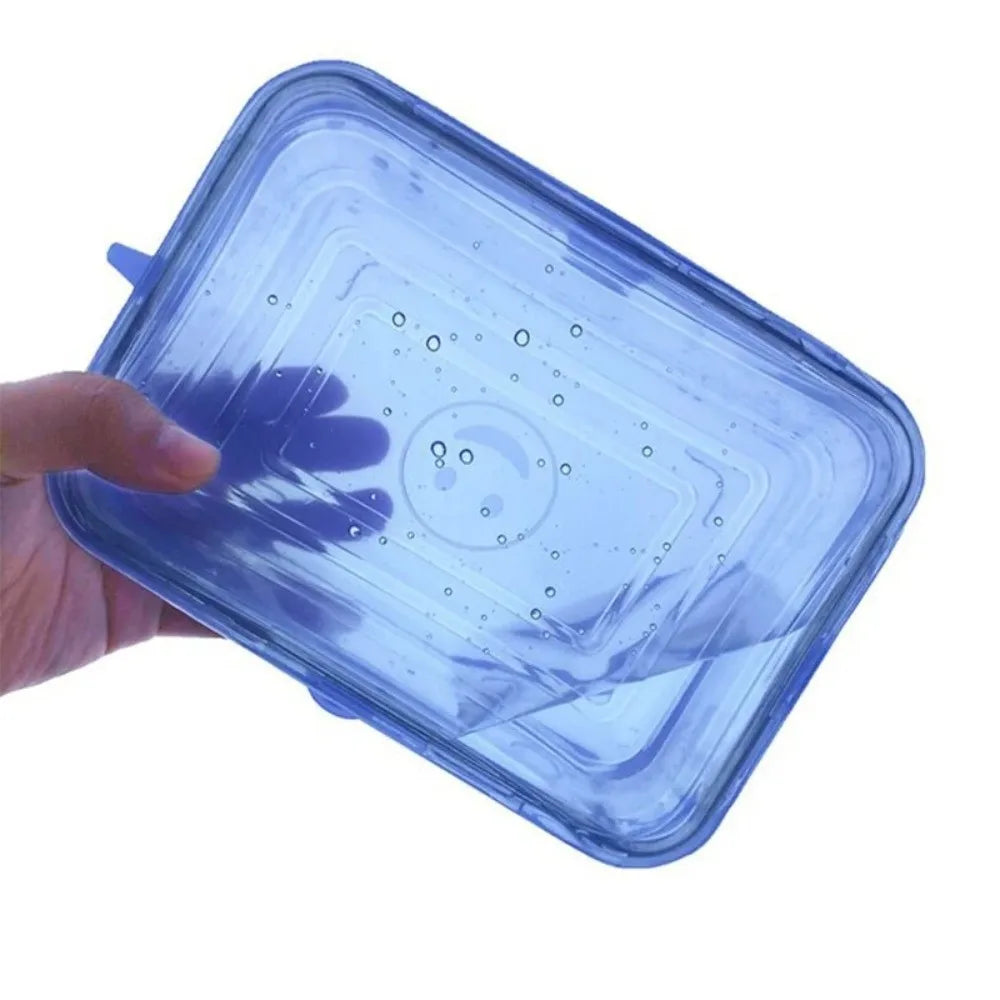 6PCS New Reusable Fresh-keeping Cover Kitchen Gadgets Stretch Silicone Lids Non-slip Bowl Cap