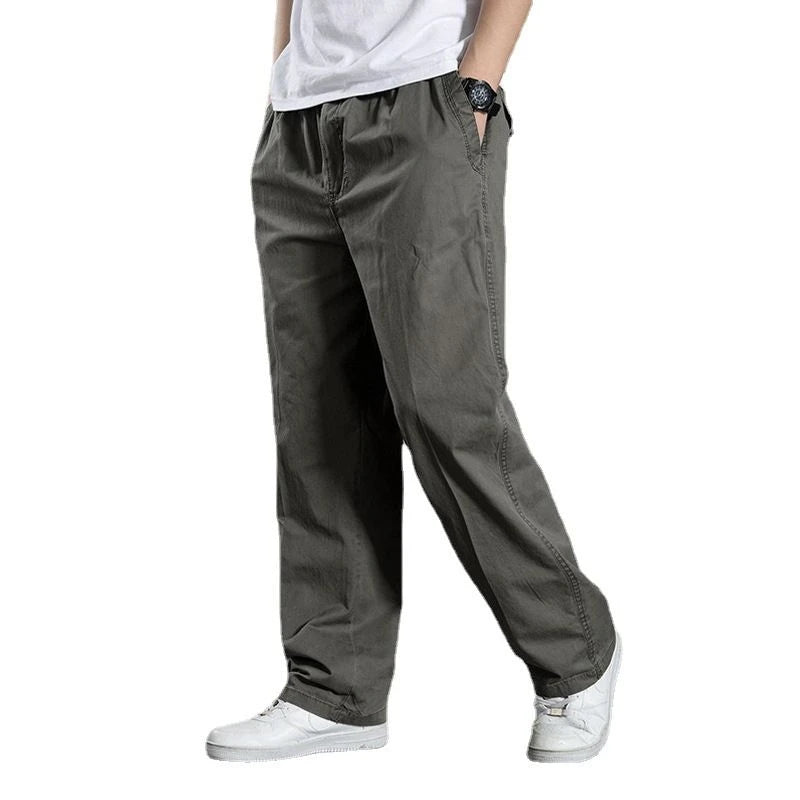 Men's Youth Casual Work Outdoor Hiking Straight Mid Waist Street Style Cargo Pants