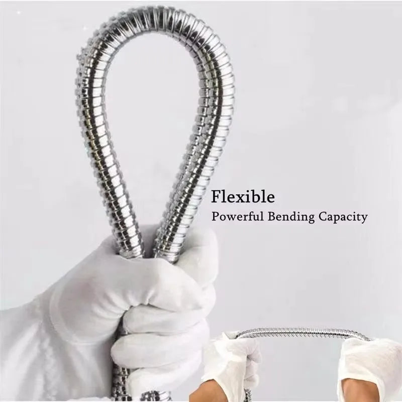 Black 1.5m/ 2m /3m G1/2 Inch High Quality Flexible Shower Hose Stainless Steel Chrome Bathroom Water Head Shower Extension Pipe