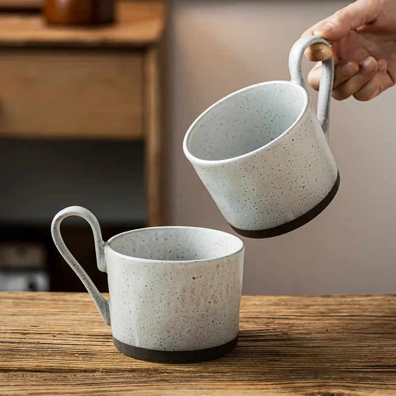 Creative Big Ear Design Ceramic Mug Large Capacity Coffee Cup for Home Use