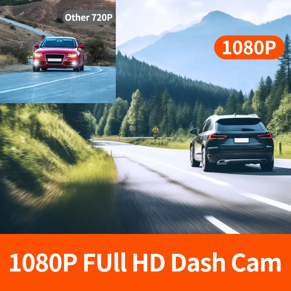 3 Cameraes Dash Cam 1080P Front and rear view camera Night Vision Parking Monit Car DVR 3way Car Video Recorder With Gift