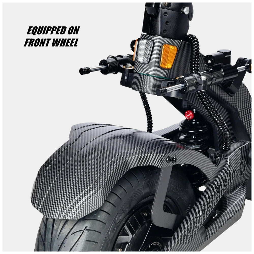 TEVERUN Carbon-Fiber-Pattern 13-Inch Fender for FIGHTER SUPREME 7260R Electric Scooter Mudguard Front And Rear Wheel Cover