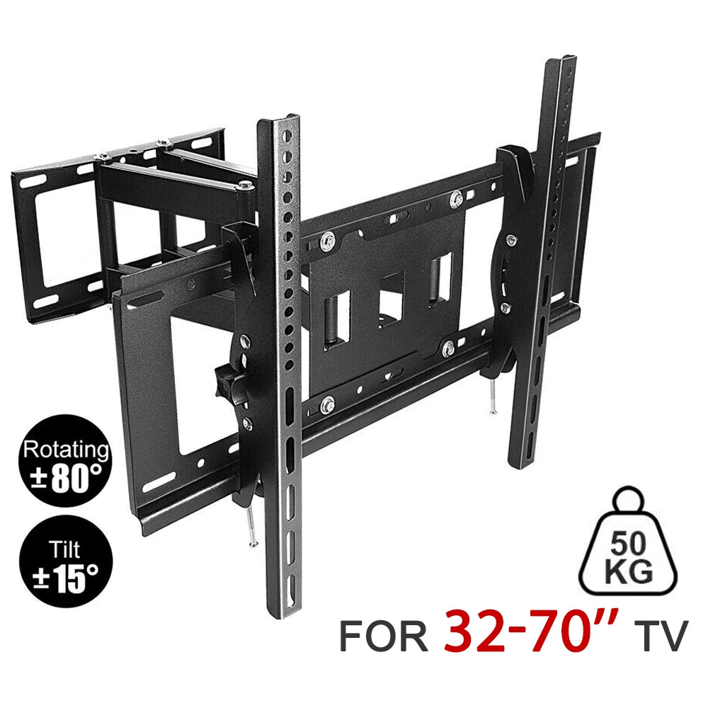 TV Bracket Floating TV Stand for 32-70 Inch TV Rack Wall Hanging Universal Swivel Tilt Horizontal Adjustment TV Bracket