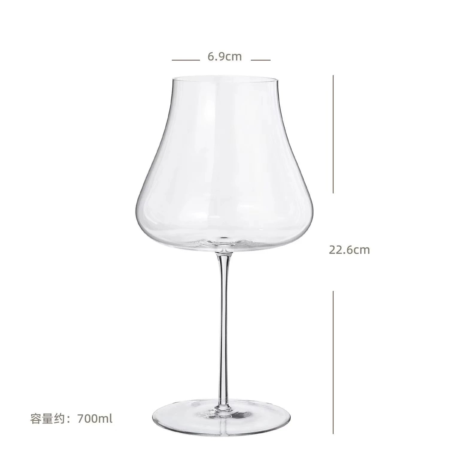Large Capacity Crystal Glass Wine Glasses Nordic Luxury Small Man Waist Goblet Household High-end Wine Ware