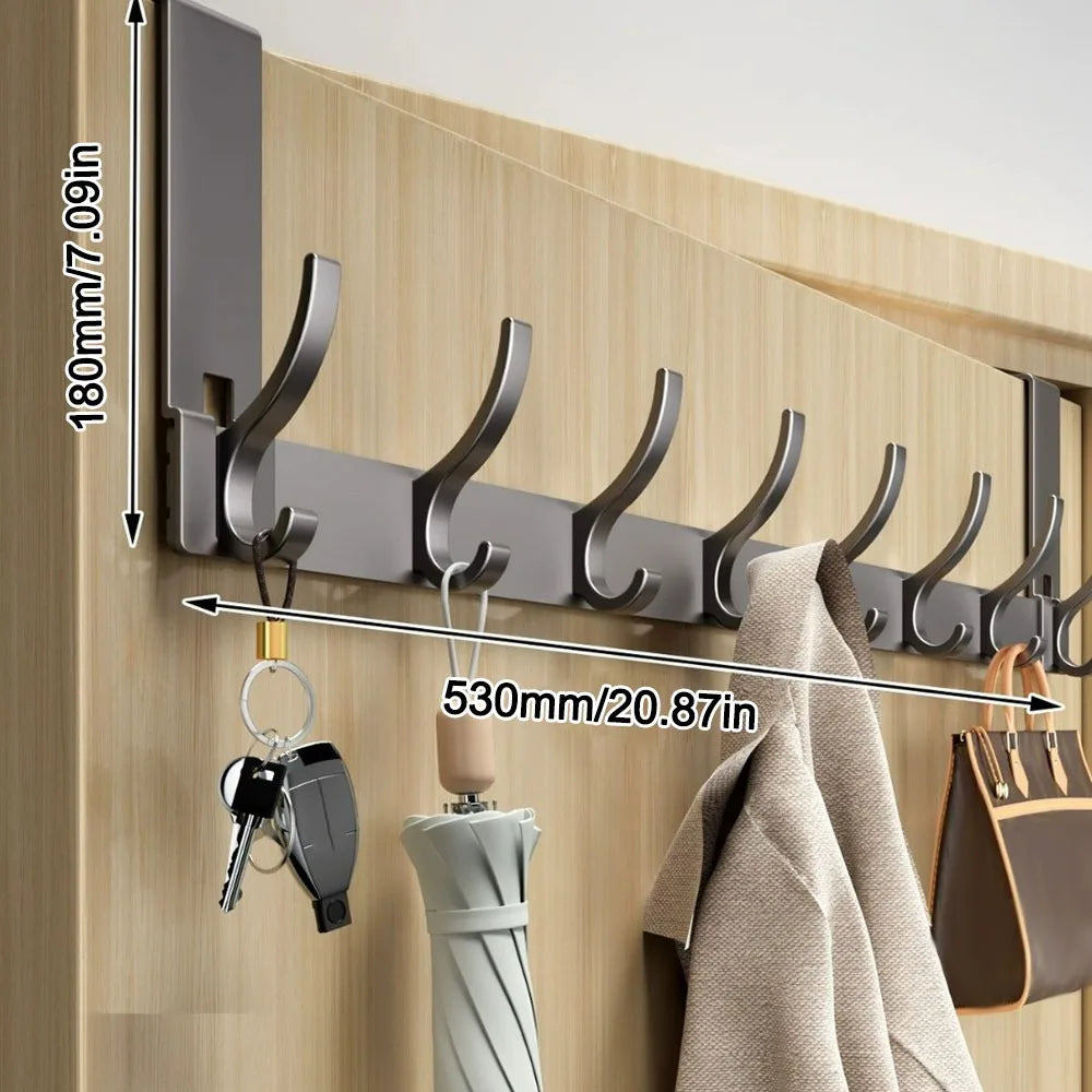 Door Behind Hook Storage Wall Hanging Clothes Hanger Coat Hook Punch-free Hanger Bedroom  Kitchen Organizer Quick Installation