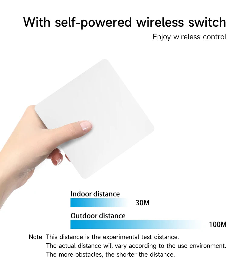 Smart Wifi Wireless Switch RF433 Self-Powered Push Button Wall Panels Remote Controller Light Switch Waterproof Wall Switches