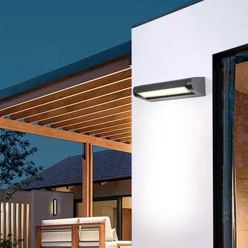 Adjustable angle outdoor waterproof outdoor wall lamp garden wiring wall lamp simple and high-end aluminum wall lamp
