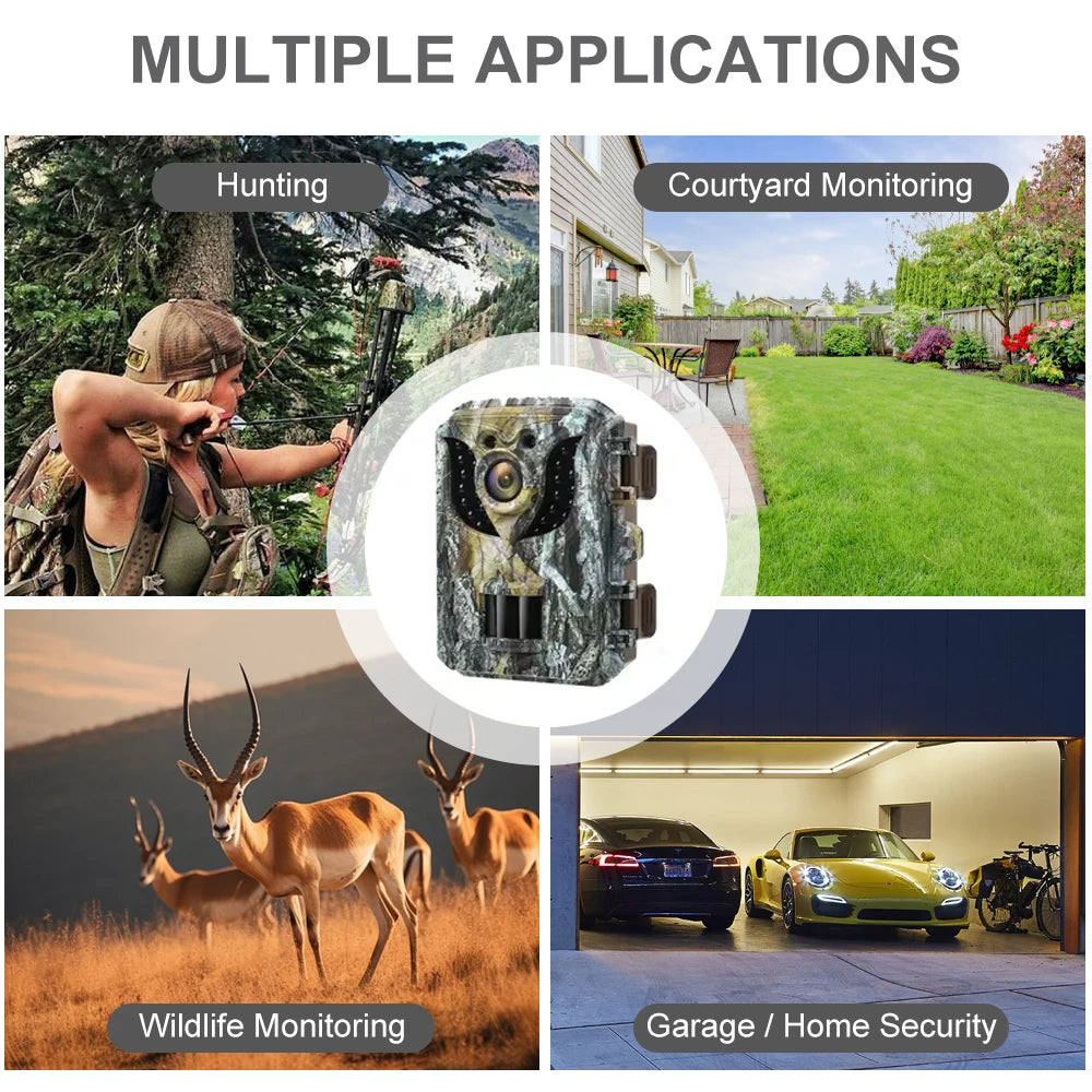 Magecam Hunting Camera 16MP 1080P HD Trail Camera Infrared Night Vision Waterproof Motion Activated Photo Animal Observation Cam