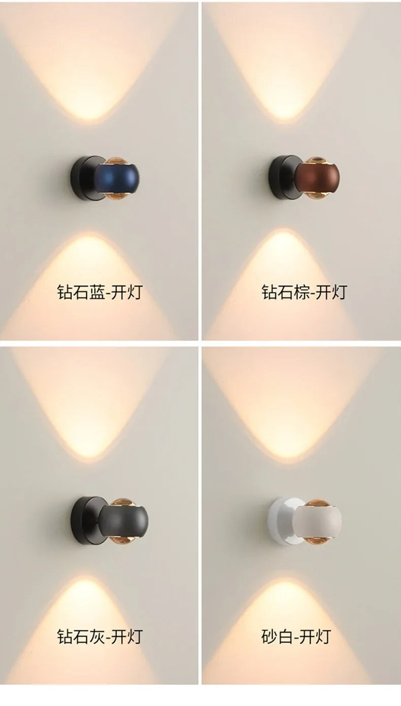Aluminum Luxury Art Glass Wall Lamp Sconce Living Dining Room Bedroom Corridor Staircase Home Decor Lighting