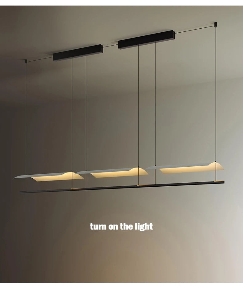 Modern Salon Lightings Home Decoration Simplicity Long Strip Design Led Lamp Nordic Office Living Room Dining Home Decoration