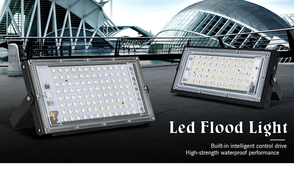 LED Flood Light  50W 100W AC110V 220V Waterproof IP65 Outdoor Led Reflector Floodlight Street Lighting for Warehouse Garden Yard