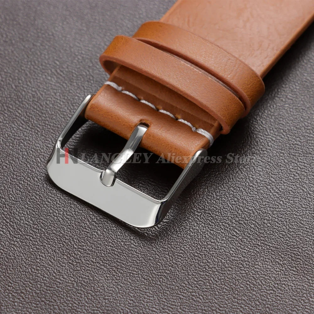 18mm 20mm 22mm Vintage Oil Wax Leather Watch Band Brown Black Cowhide Straps Quick Release Universal Bracelet for Men Wristbands