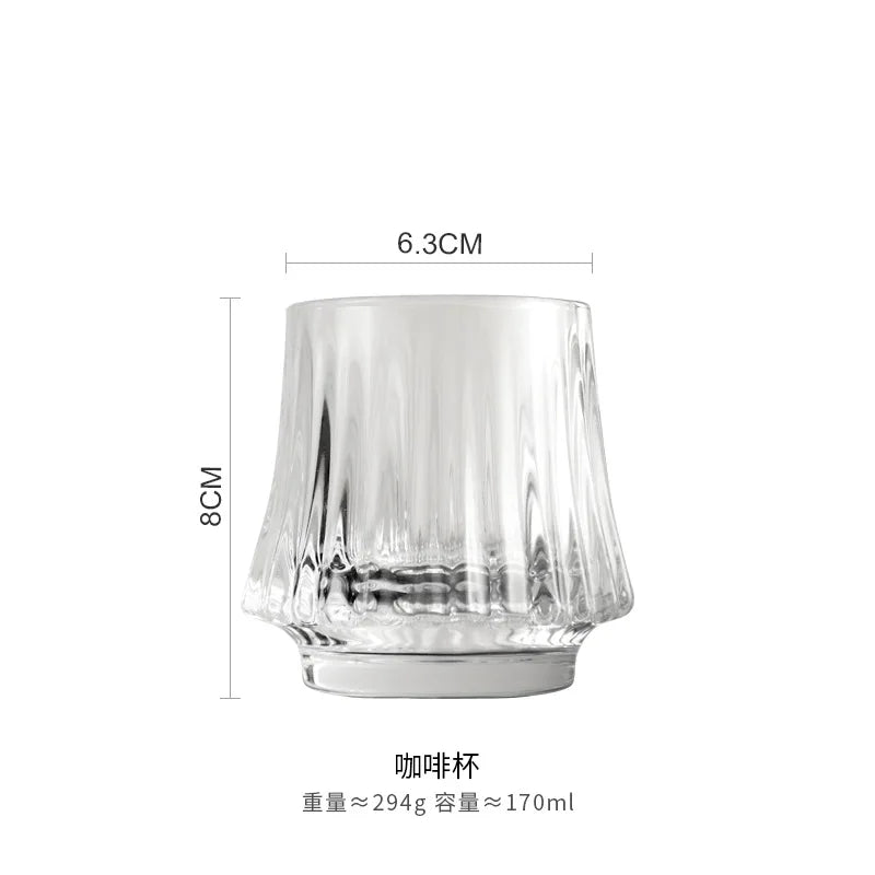 Japanese Style Glass Coffee Cup Transparent Whiskey Water Cup Creative Wine Beer Cocktail Cups Drinkware Glasses 2025 New