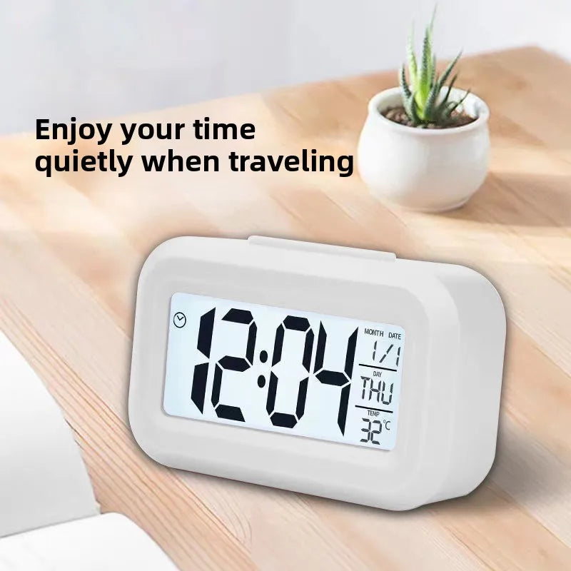 Alarm Clock Digital Clock LED Electronic With Backlight Snooze Calendar For Home Office Desktop Table Screen Display Watch