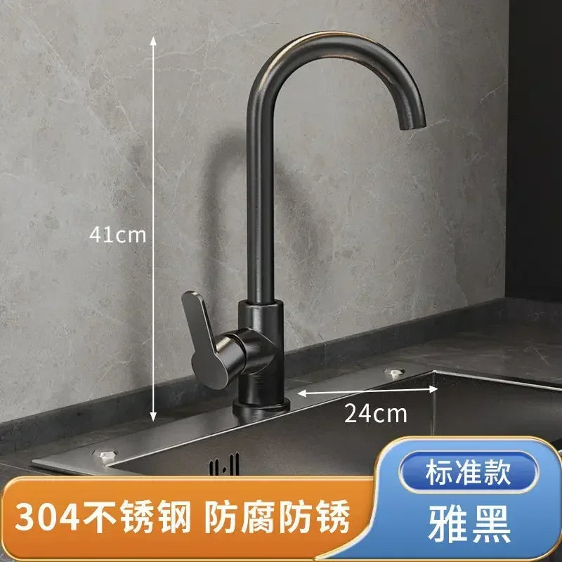Pull kitchen faucet cold and hot water dual purpose splash proof faucet fast heating household wash basin faucet