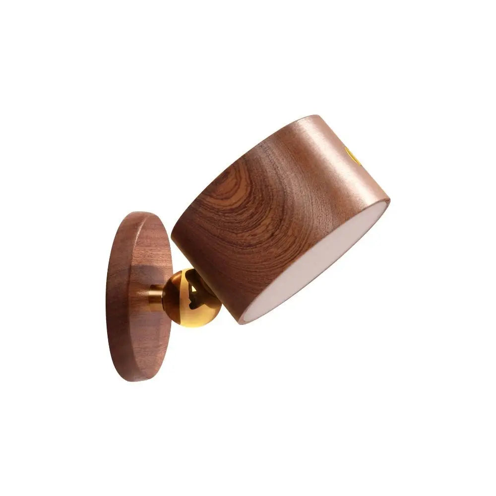 360° Rotating Wooden Wall Mounted Lamp Dimmable Touch Control LED Wall Sconce Warm White Double-sided Touch Control Light
