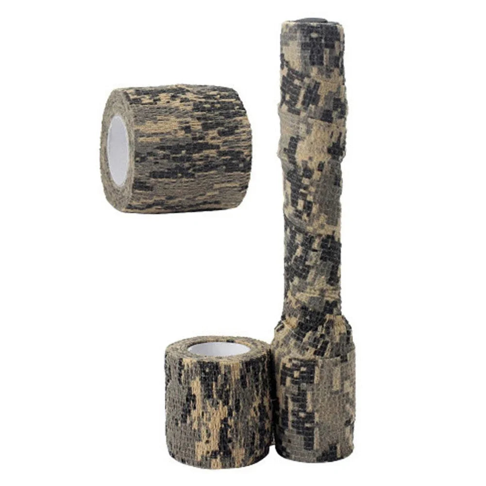 Elastic Wrap Tape  Adhesive Outdoor Hunting Camouflage Stealth Tape Waterproof Wrap Durable Self Adhesive Elastic Bandage