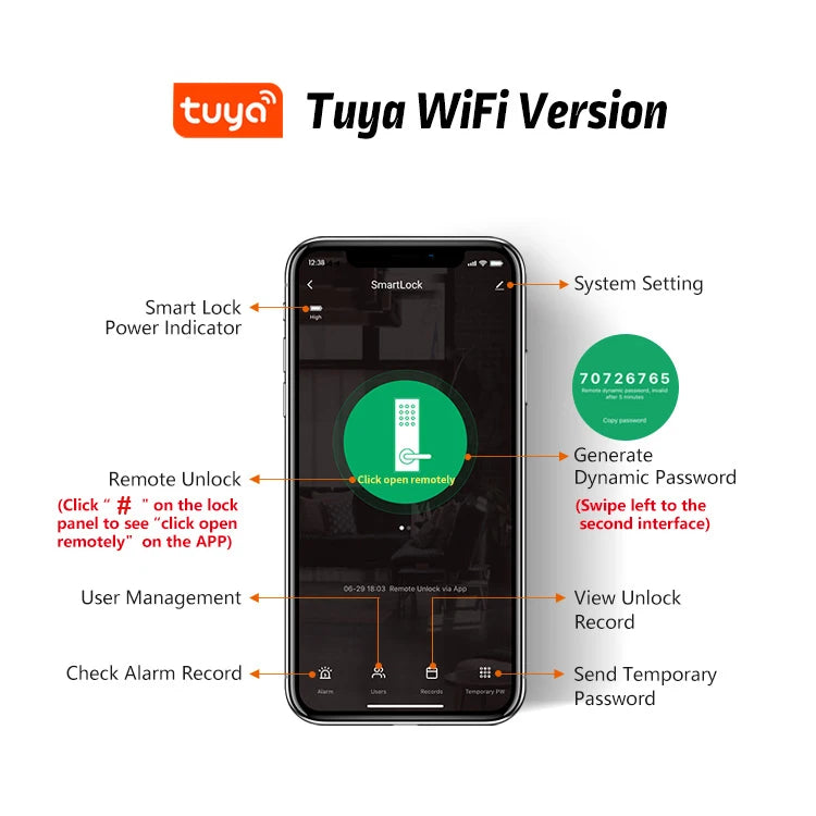 Waterproof 3D Face Recognition Outdoor Gate Fingerprint Lock Tuya WiFI App Passcode Rfid Card Keyless Electronic Smart Door Lock
