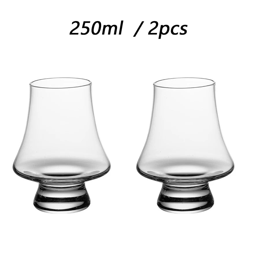 2/4pcs Tasting Glasses Set Of 250ml Lead-free Crystal Glass Whiskey Cup Smelling Wine Glasses Cocktail Glasses Bar Restaurant