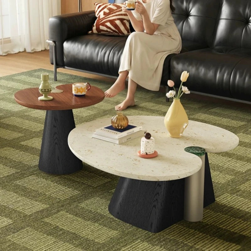 Modern Side Table Small Basses Hotel Irregular Coffee Table Garden Apartment Mesa De Centro Sala Japandi Style Furniture