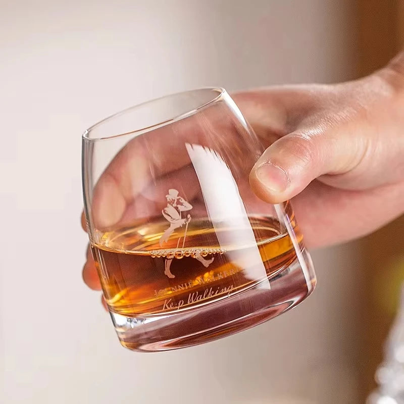 Johnnie Walker Whiskey Glasses 10 OZ Whiskey Glasses, Rocks Glasses for Scotch, Liquor Vodka, Bourbon, Whiskey Gifts