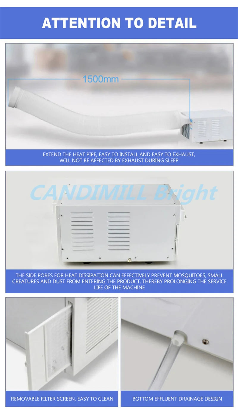 Small Air Conditioner Mobile Household Portable Floor Pet Air Conditioner Summer Necessities