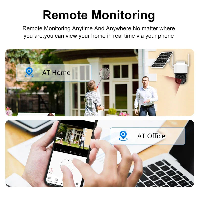 Security Protection 10K WiFi Camera Outdoor Four Lens Triple Screen 10X Zoom 360° CCTV Surveillance Yoosee 20MP Security Cameras