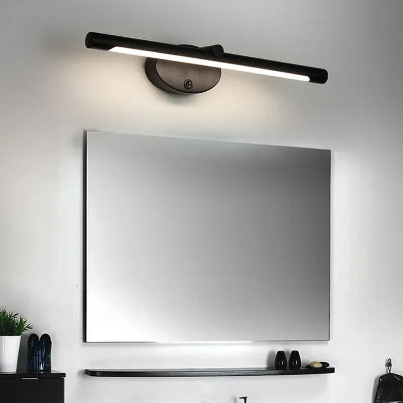 Modern LED Indoor Wall Lamp Bathroom Mirror Light Minimalism Wall Sconce with Touch Switch Bedroom Bathroom Bath Lighting Lamps