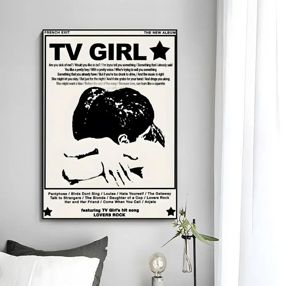 t-TV Girl Poster Wall Art Print Decorative Mural Home Decor Gift Unframed